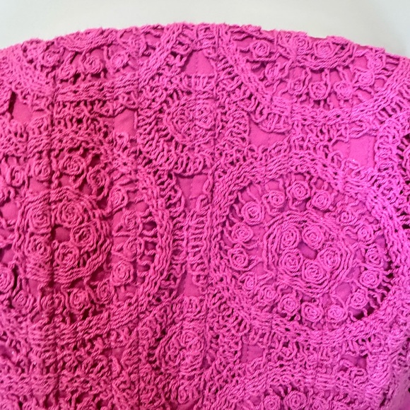 Elexiay Pink Strapless Crochet Bubble Mini Dress | NWT | XS–S-M-L - Picture 4 of 10